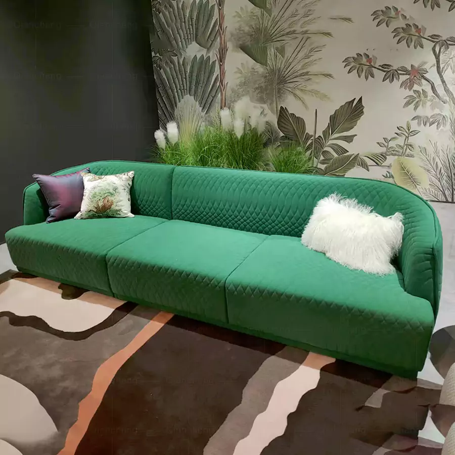 Living Room Furniture Green Velvet Sofa Modular From China Factory S725