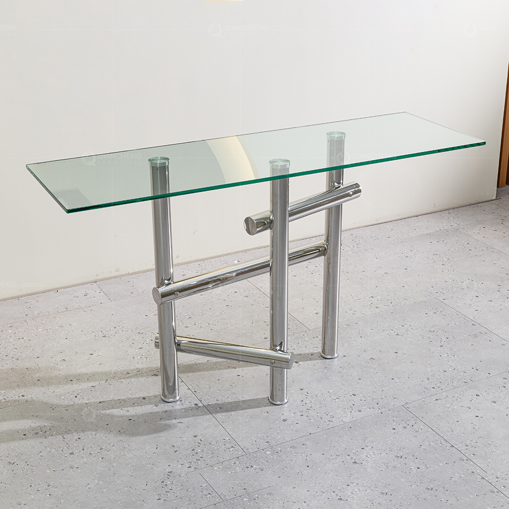 Wholesale Manufacturers Grand Furniture Glass And Metal Console Tables