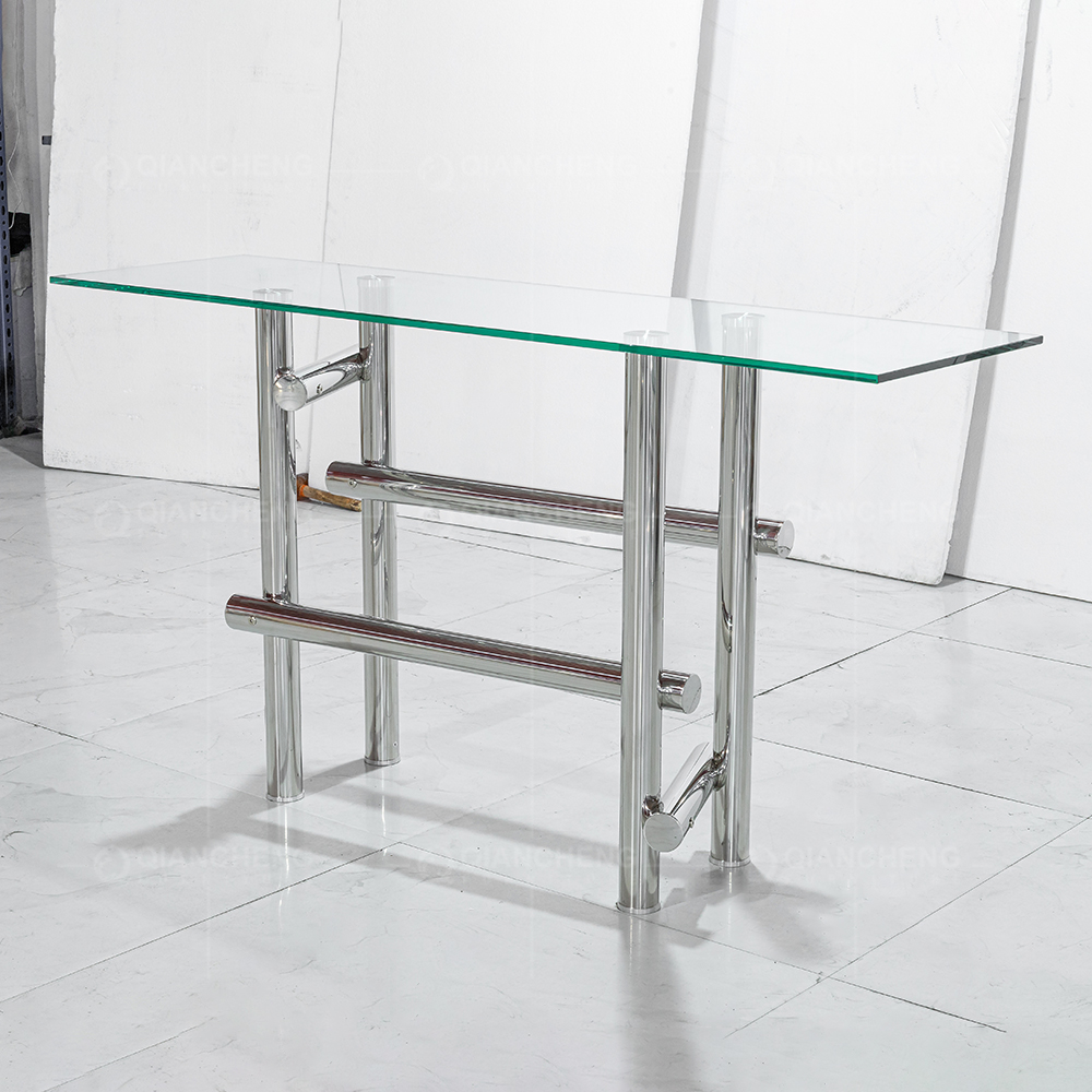 elegant glass console table for sale