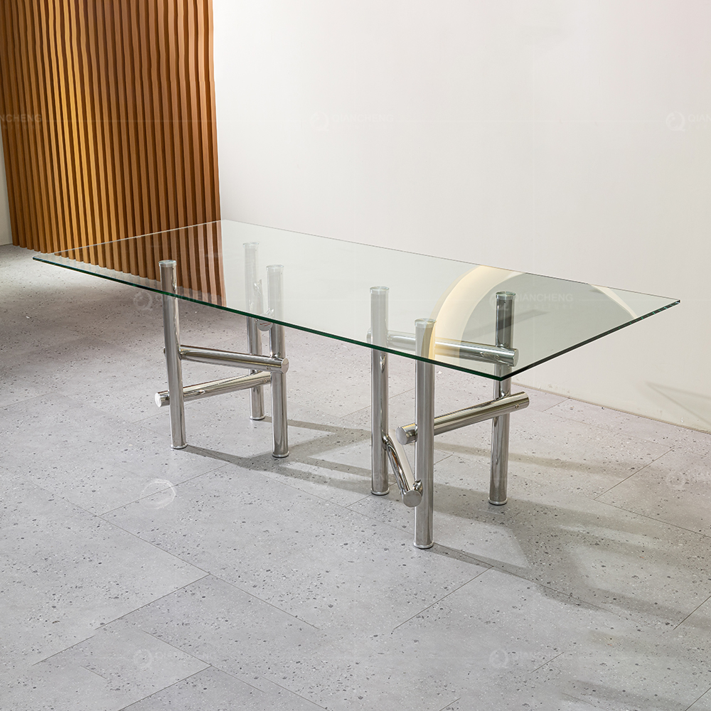 small glass top dining table