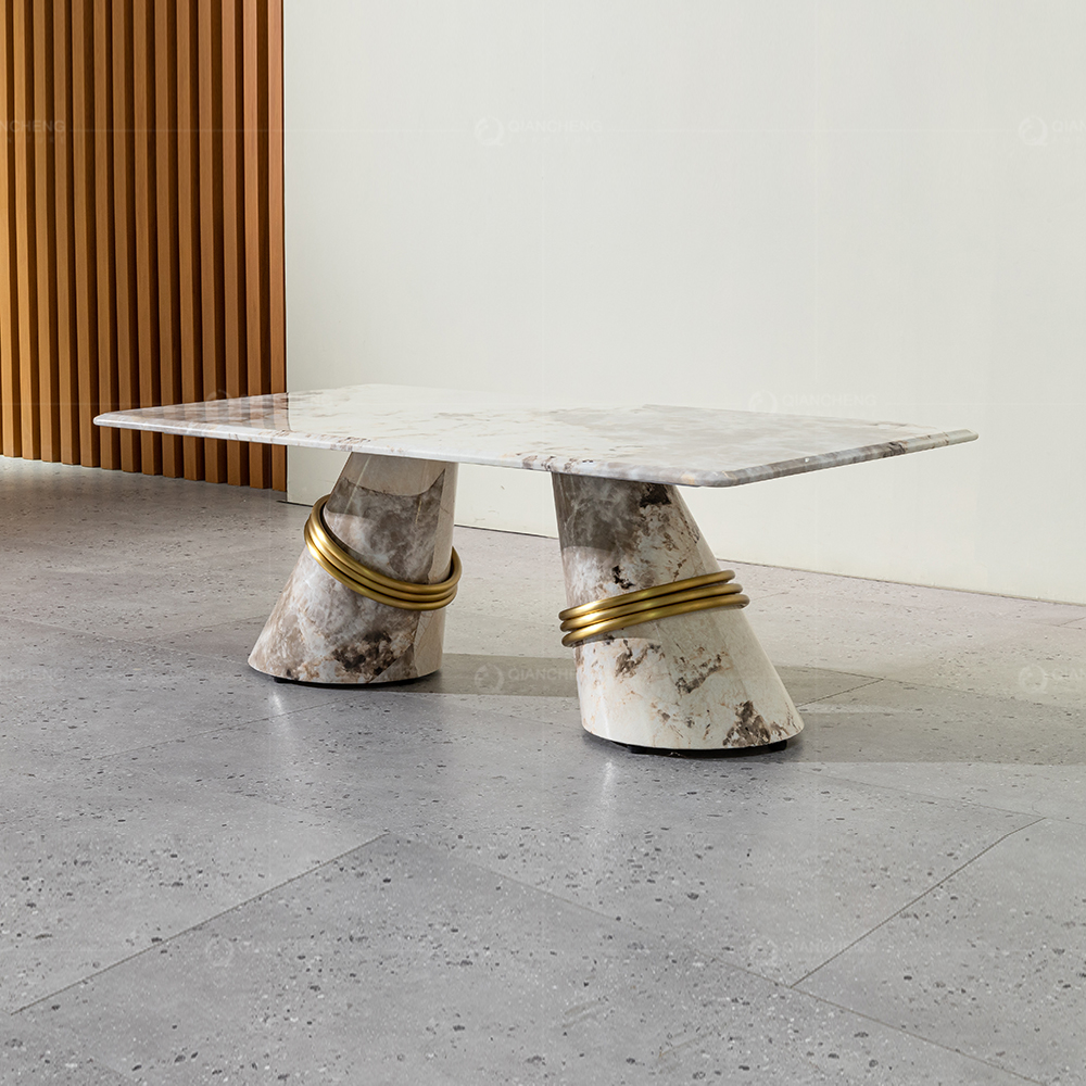 Faux Marble Coffee End Tables