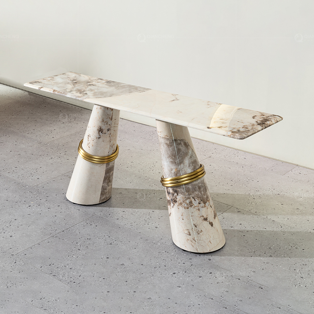 Faux Stone Console Tables