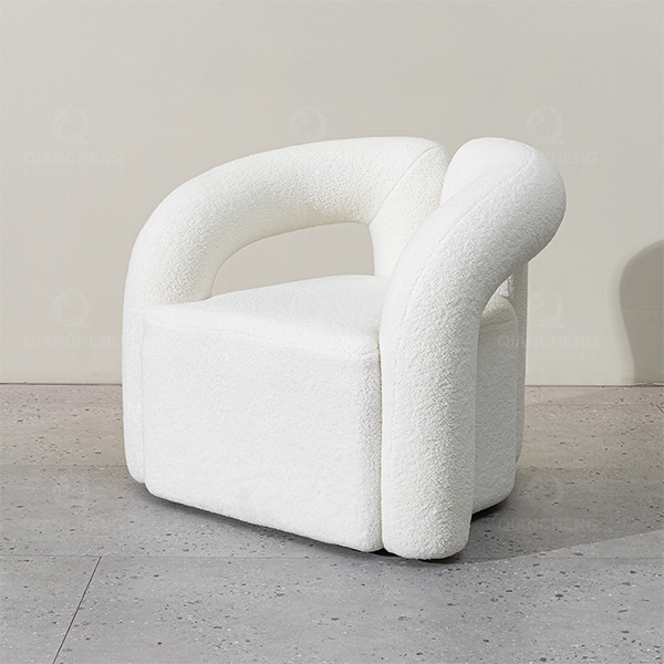 Modern Leisure Low Back Lamb Chair White Furniture Oem Manufacturer S764