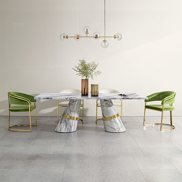 China Wholesale Modern Dining Room Table Marble Factory Price