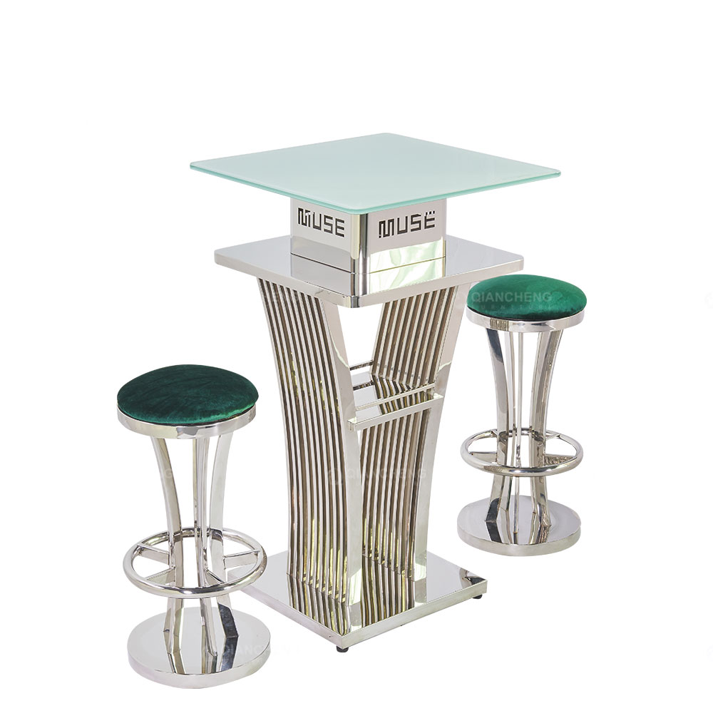 Brushed Stainless Steel Bar Table,Guangdong Commercial Furniture