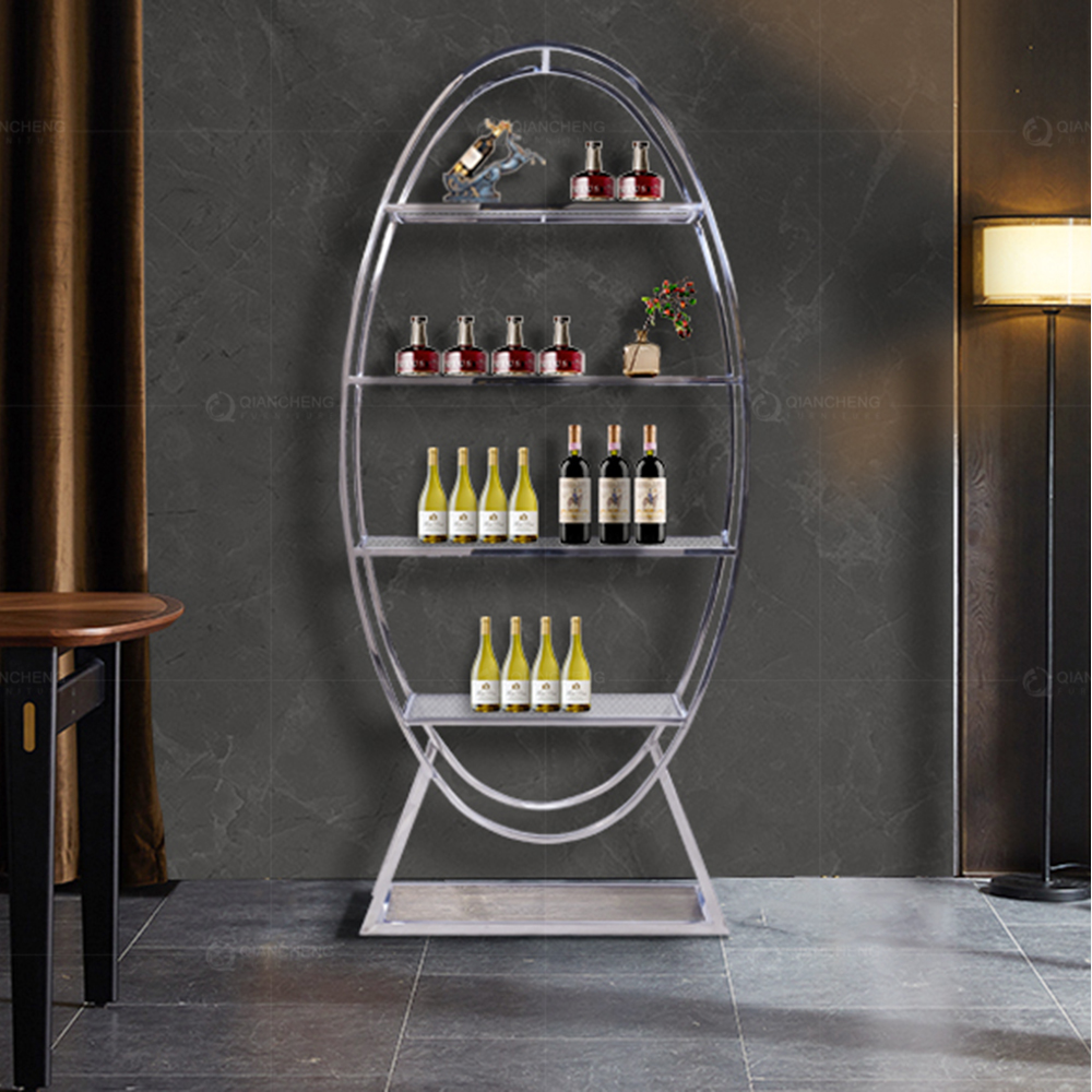 Modern Commercial Luxury Bar And Wine Cabinets Customize,4 Tiers Display Wine Rack