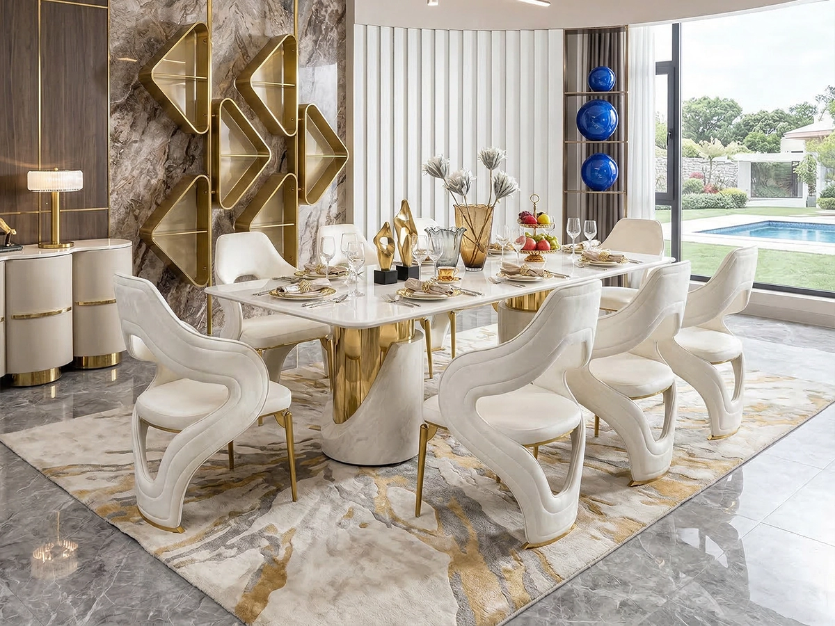 Metal dining furniture for South Africa importers by Qiancheng Furniture