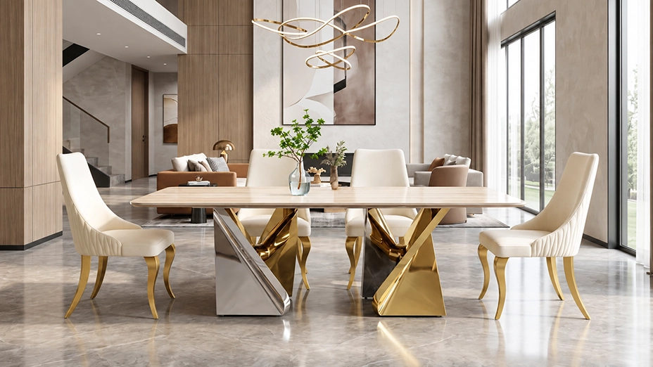 Qiancheng luxury dining tables for residential and commercial dining spaces